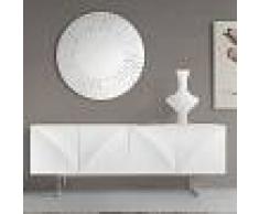 NOUVOMEUBLE Enfilade design blanc laqué effet 3D MANAMA