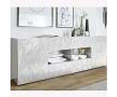 NOUVOMEUBLE Enfilade design 2 portes 4 tiroirs blanc laqué PAOLO