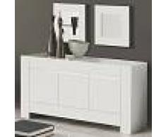 NOUVOMEUBLE Enfilade 165 cm blanc laqué design 3 portes BIANCO