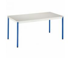 table de reunion 180x80 plateau gris/pi eds bleus,