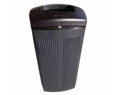poubelle extérieur toscane - 60 l - gris,
