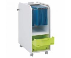 caisson mobile rideaux largeur 29,5 cm gris aluminium,
