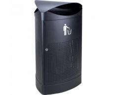 poubelle extérieur triangle 60l noir,