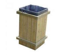 poubelle extérieur en bois - 100 l,