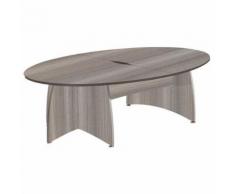table réunion ellip. elancia p. croix 240x160cm 9766 cèdre,
