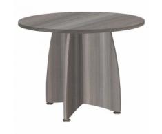 table réunion elancia pieds croix diamètre 100 cm 9766 cèdre,