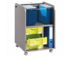 caisson mobile rideaux largeur 47,2 cm gris aluminium,