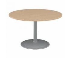 table de reunion ronde diam120 hetre / pieds t ulipe,