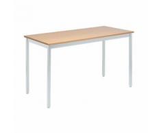 table de réunion 70 x 60 cm chêne aluminium,