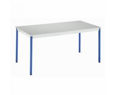 table de reunion 130x65 plateau gris/pi eds bleus,