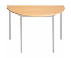 table de réunion 1/2 cercle-manutan-plat.hêtre/pieds gris,