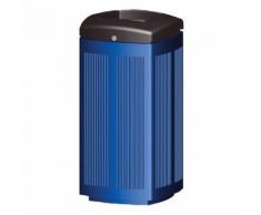 poubelle extérieur toscane - 60 l - bleu,