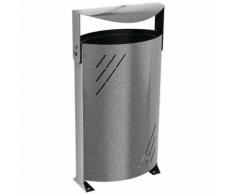 poubelle acier extérieur titan - 95 l,