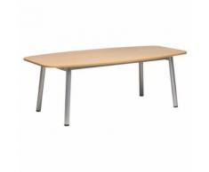 table de reunion oblong 210 hetre/pieds alu,