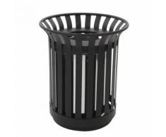 poubelle d'extérieur 69l noir,