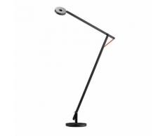 STRING-Lampe de lecture LED Articulée Aluminium H80cm noir câble orange Rotaliana - designé par Giovanni Lauda & Dante Donegani