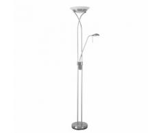 EOLE-Lampadaire avec Liseuse Mtal & Verre H180cm acier satin Inspire
