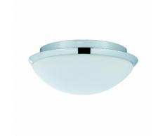 BIABO-Plafonnier de salle de bain Verre & Mtal 25cm Chrome Paulmann
