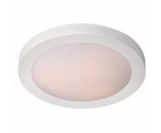 FRESH-Plafonnier rond de salle de bain Ø27cm Blanc Lucide