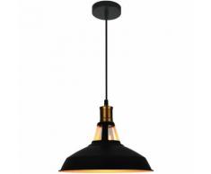 Suspension Vintage Industrielle Lampe de Plafonniers LED Retro Métal Lustre avec Abat-jour