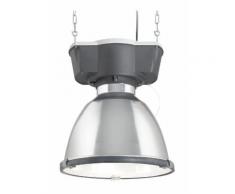 Gamelle industrielle alu noir Ø 434mm avec lampe SON E40 400W 2000K protection verre ballast ferro