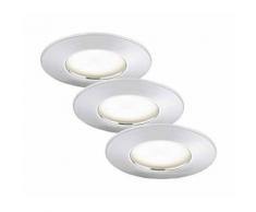 Spot encastrable LED pour salle de bain LED intégrée Briloner 7204-038 blanc chaud 15 W chrome set