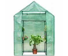 Finether 3-Tier Serre de Jardin Tente Abri Portable Garden Cover Serre à Tomate en PE Pour