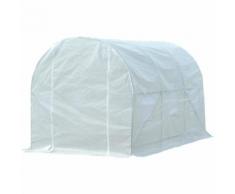 Serre de jardin tunnel surface sol 7 m² 3,5L x 2l x 2H m châssis tubulaire renforcé 18 mm 6