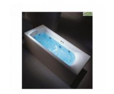 Baignoire en acrylique lucite rectangulaire balnéo à 12 jets SINE 160x70x40 cm