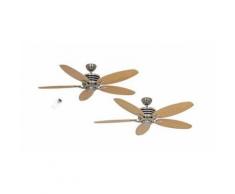 Ventilateur de Plafond Eco Gamma 137cm Chrome Hêtre Erable - CASAFAN -