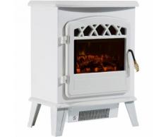 Cheminée électrique radiateur imitation flamme avec luminosité et réglable 900 W / 1800 W porte