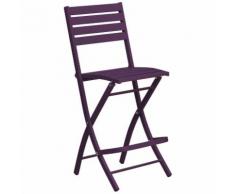 Chaise haute pliante de jardin Marius - 46 x H. 110 cm - Aubergine
