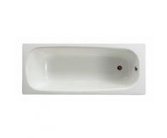 Baignoire rectangulaire avec pieds percée 1 trou Contesa 150x70 blanc