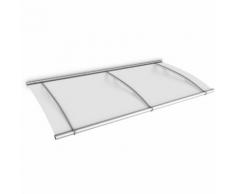 Auvent marquise de porte, 200 x 95 cm, LT-Line, opaque, fixations inox