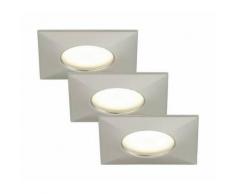 Spot encastrable LED pour salle de bain LED intégrée Briloner 7205-032 blanc chaud 15 W nickel