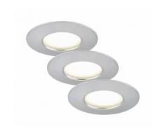 Spot encastrable LED pour salle de bain LED intégrée Briloner 7204-039 blanc chaud 15 W aluminium