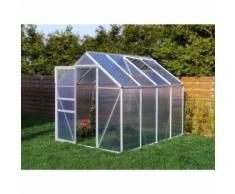 Serre de jardin 4.75 m² en aluminium - 190x250 cm