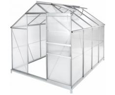 Serre de Jardin, Serre de Jardinage, Abri de Jardin 7,7 m³ + 1 Châssis et 1 Porte en Aluminium 250