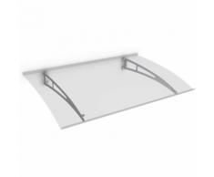 Auvent marquise de porte, 140 x 90 cm, Sunny 1, polycarbonate, fixations en inox