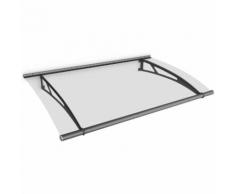 Auvent marquise de porte, 150 x 95 cm, LT Line, transparent, fixations en anthracite