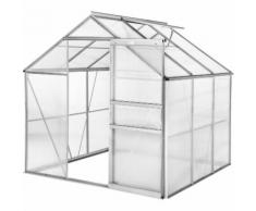 Serre de Jardin, Serre de Jardinage, Abri de Jardin 5,85 m³ en Aluminium 190 cm x 185 cm x 195 cm