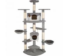 Arbre à chat 204 cm DUKI Gris / Blanc, Griffoir, Grattoir, Tronc