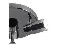 Petit plafonnier Salle de Bain Classe 2 Alliance chrome 3 lumières LED