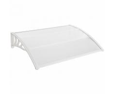 Auvent de Porte 100 x 120 cm blanc - Porte d'entrée, Marquise, Protection de l'ombre