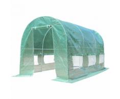 Serre jardin Tunnel 350*200*200cm PE Serre à tomates en Acier Antirouille Anti-UV Imperméable
