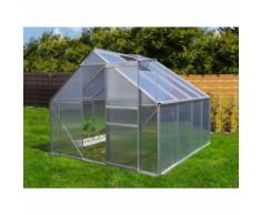 Serre de jardin 6.25 m² en aluminium - 250x250 cm