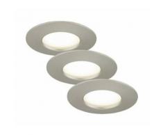 Spot encastrable LED pour salle de bain LED intégrée Briloner 7204-032 blanc chaud 15 W nickel