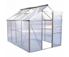 Serre jardin polycarbonate "Hortensia" transparent 4,8m²