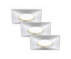 Spot encastrable LED pour salle de bain LED intégrée Briloner 7205-038 blanc chaud 15 W chrome set