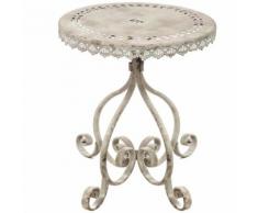Table guéridon Spring garden - D 62 x H 71 cm - Métal - Gris - Livraison gratuite